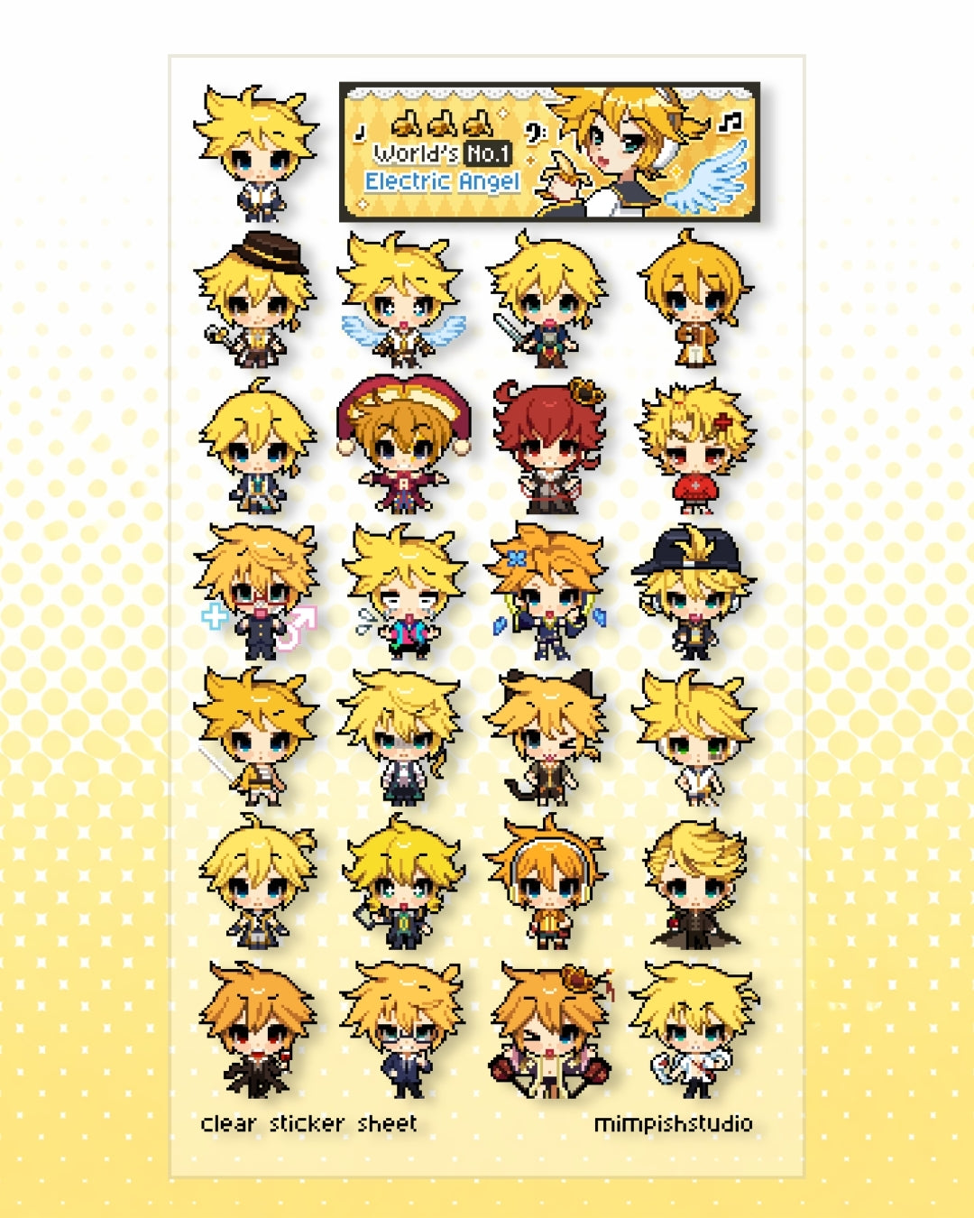 mini len sticker sheet