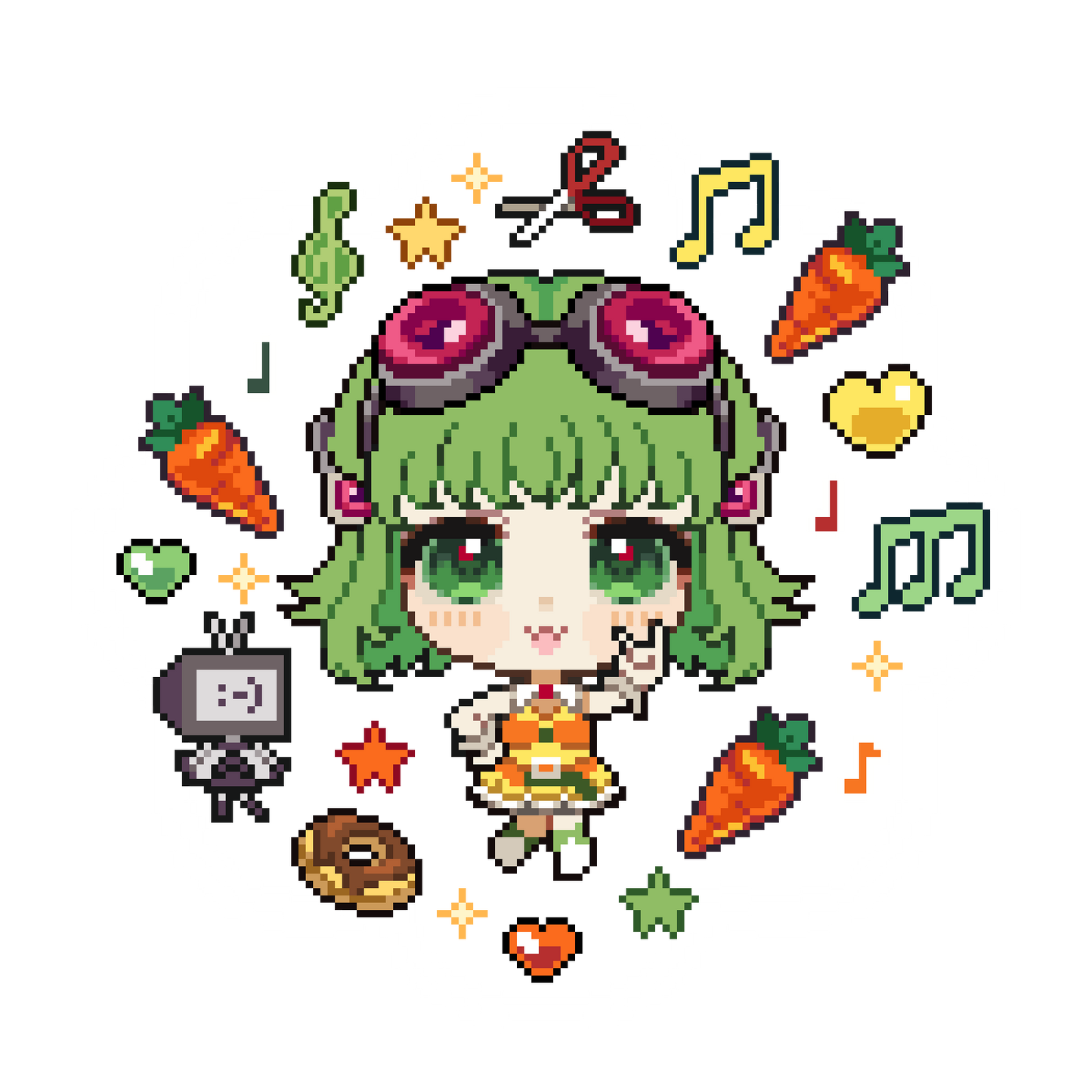 Clear pixel Vocaloid & UTAU sticker