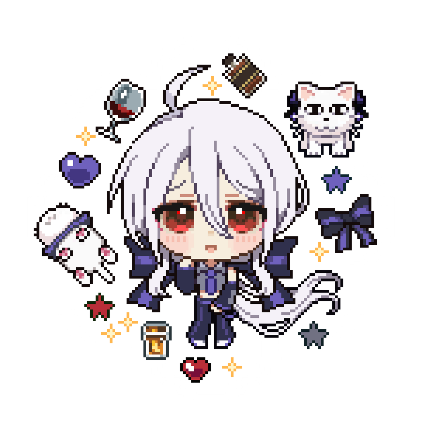 Clear pixel Vocaloid & UTAU sticker
