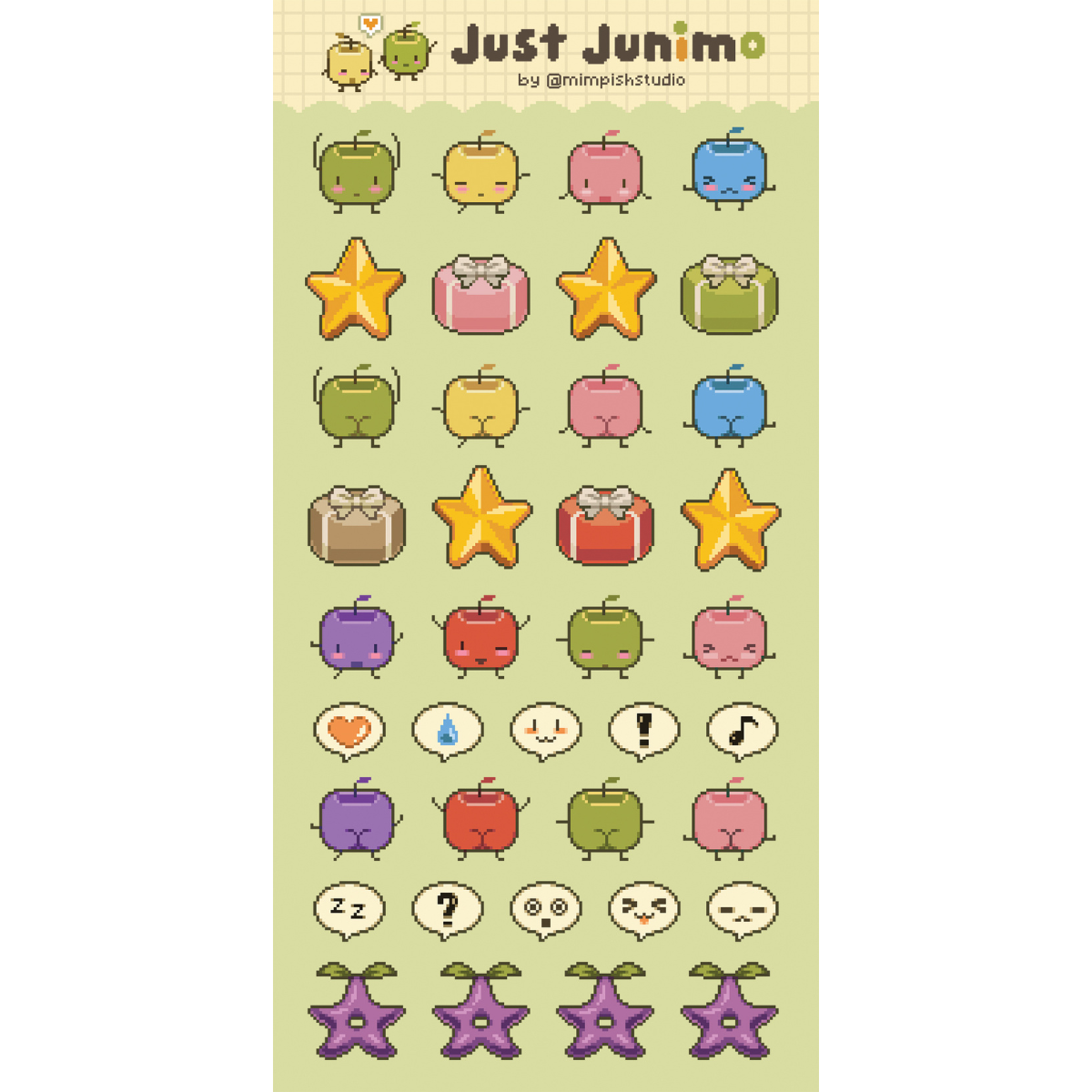 Just Junimo sticker sheet