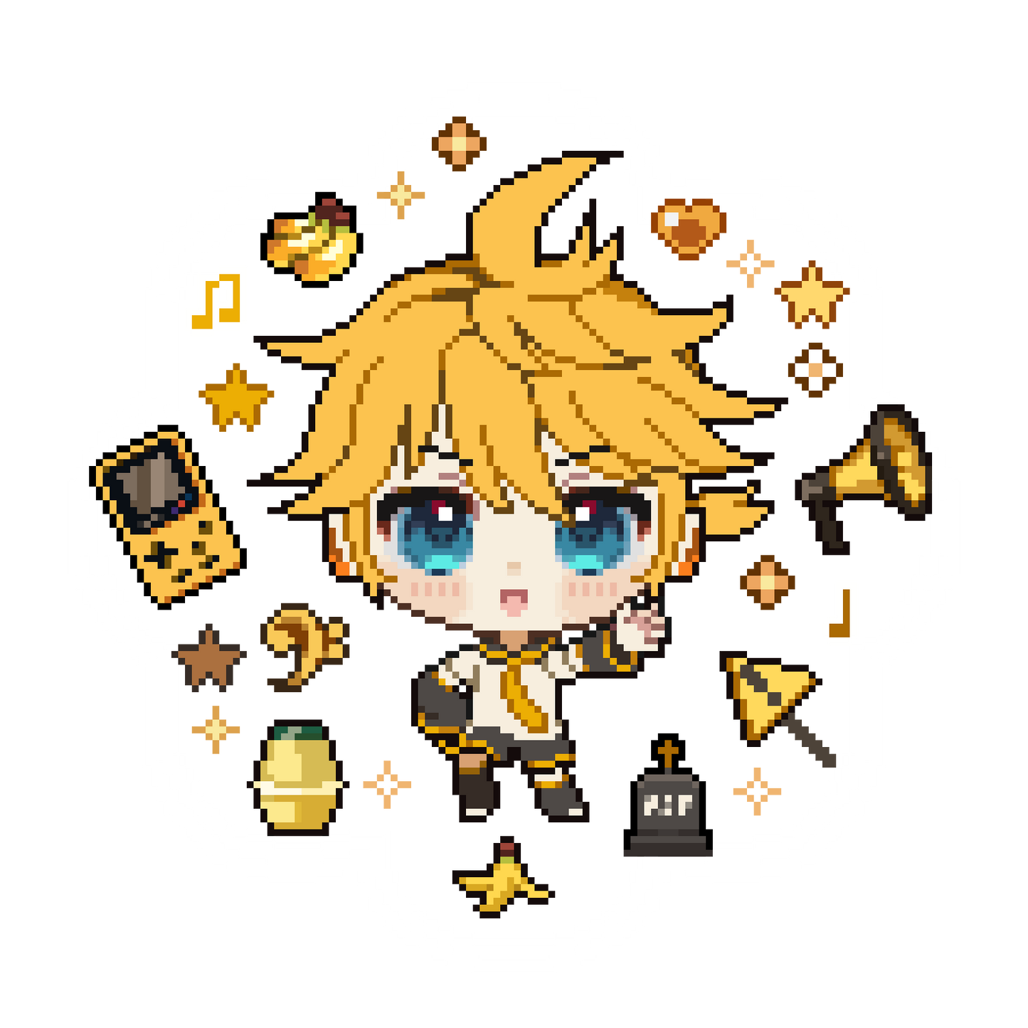 Clear pixel Vocaloid & UTAU sticker