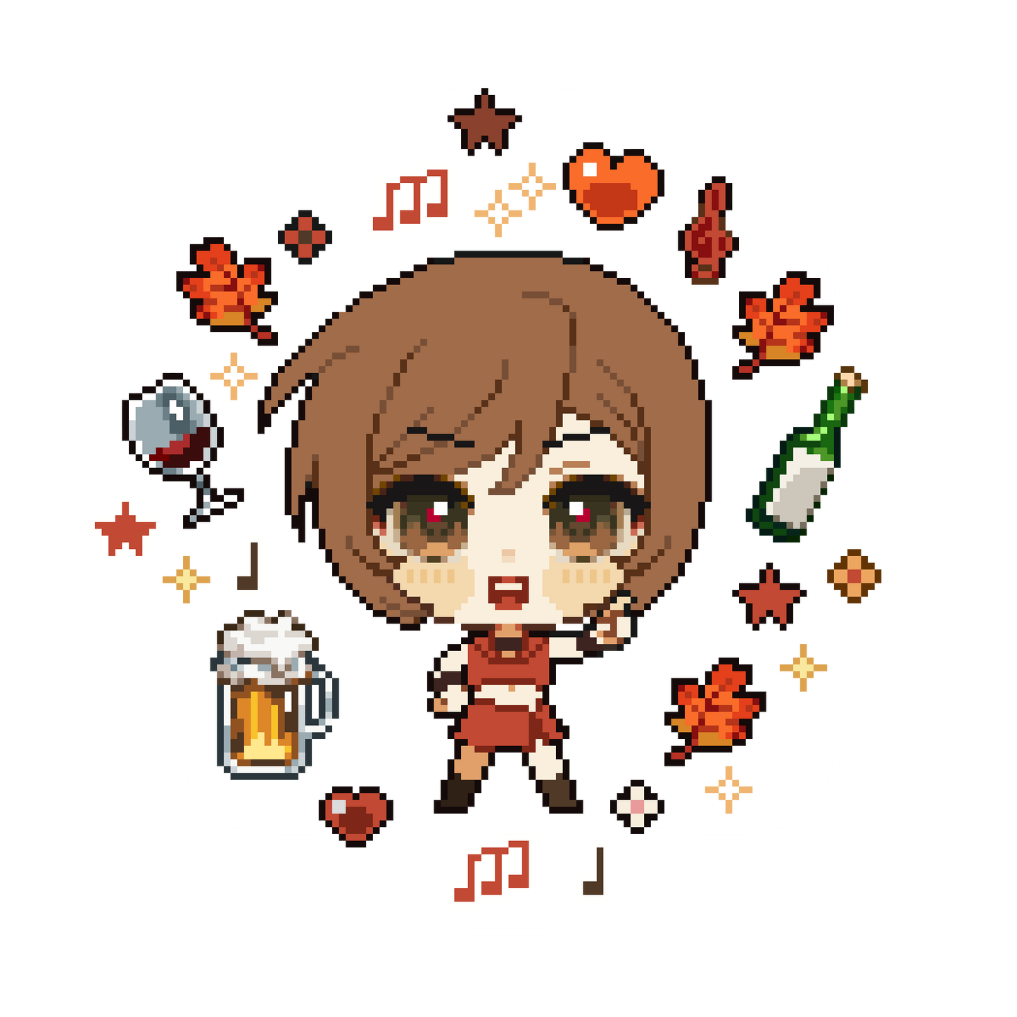 Clear pixel Vocaloid & UTAU sticker