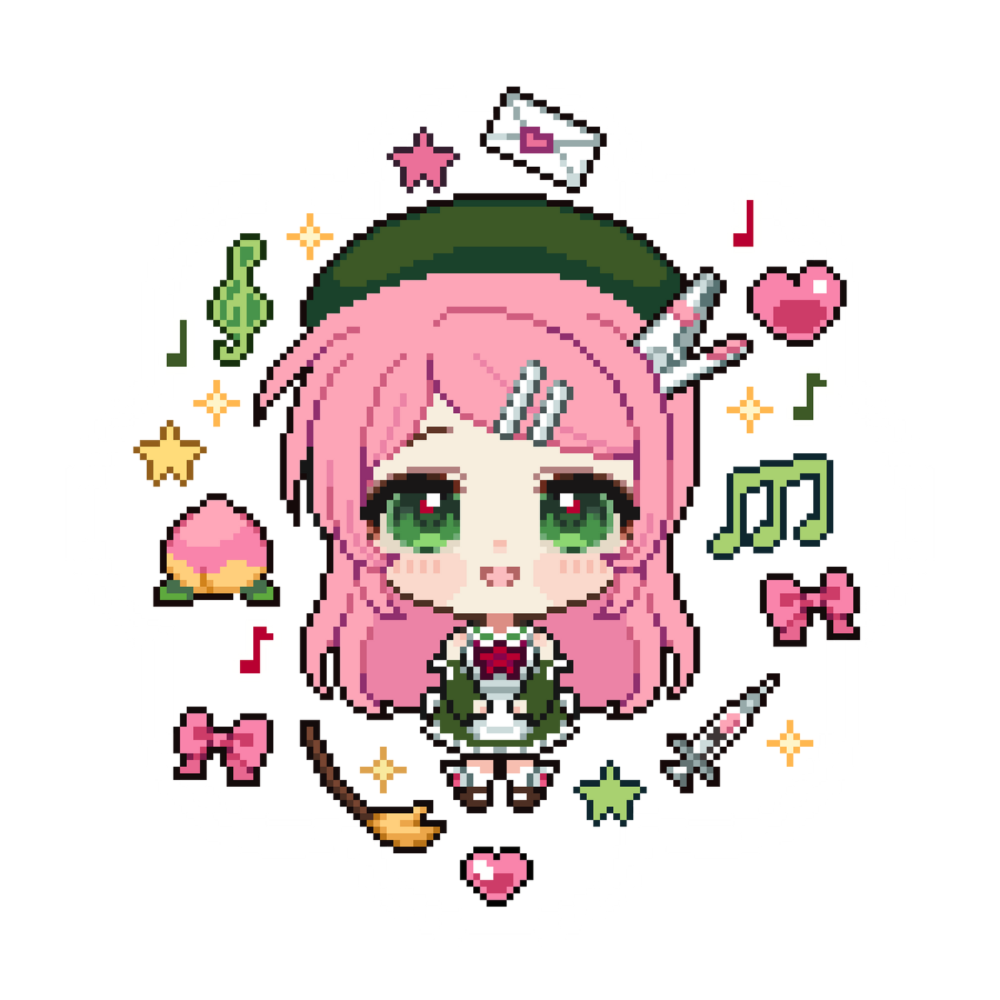 Clear pixel Vocaloid & UTAU sticker