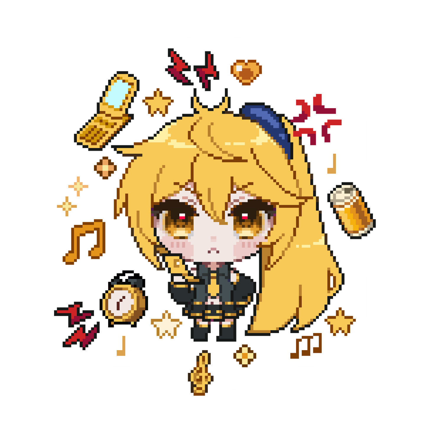 Clear pixel Vocaloid & UTAU sticker