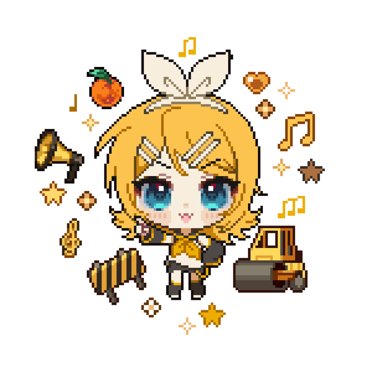 Clear pixel Vocaloid & UTAU sticker