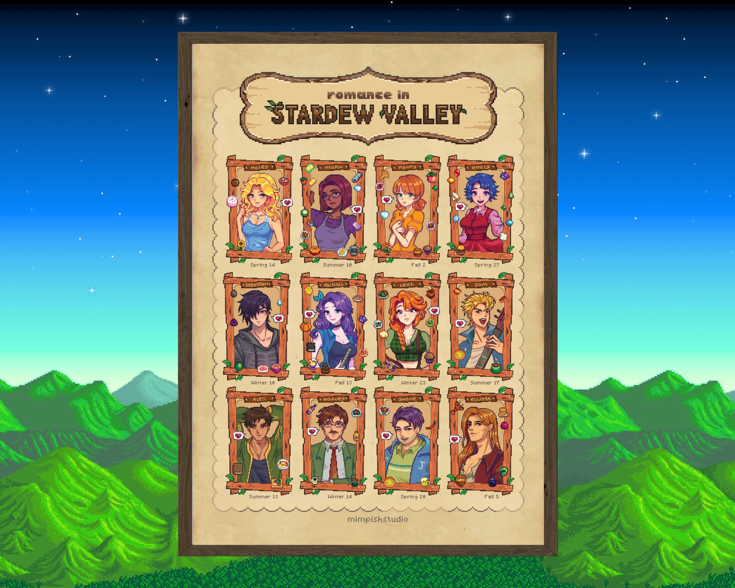 Romance in Stardew Valley Print