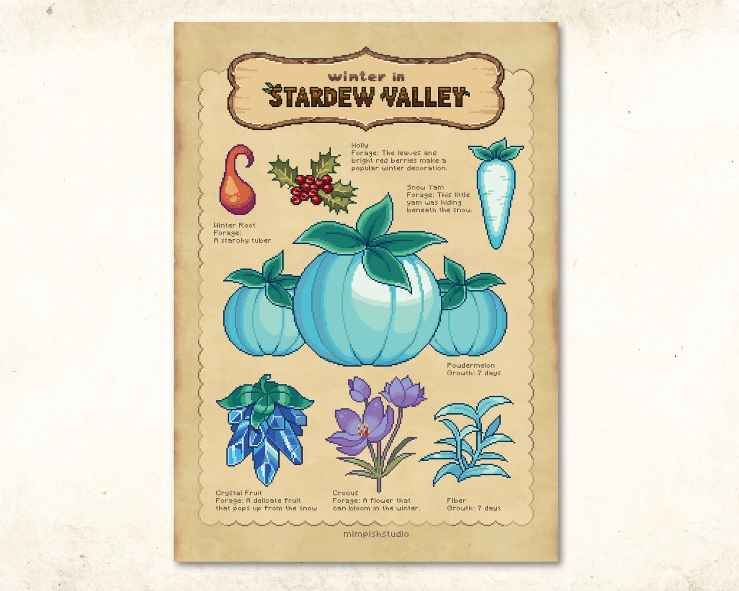 Seasons in Stardew Valley Prints