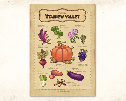 Seasons in Stardew Valley Prints