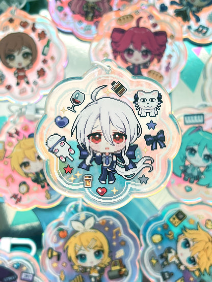 Virtual Singers Holographic Keychains