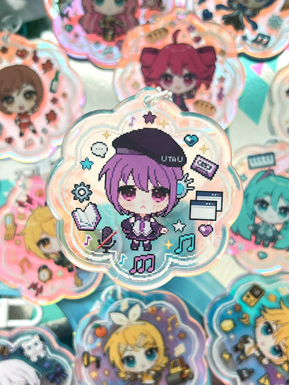 Virtual Singers Holographic Keychains