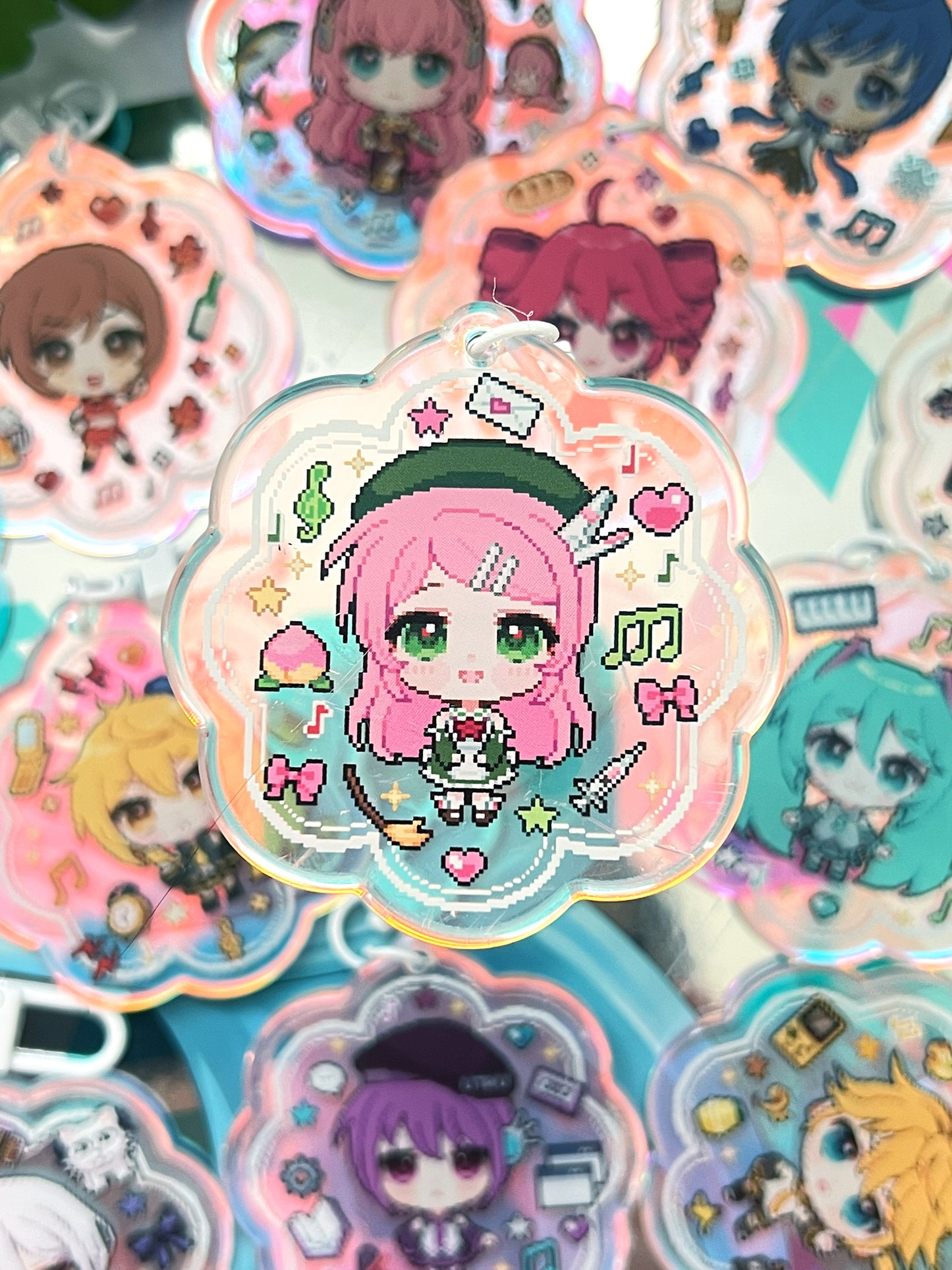 Virtual Singers Holographic Keychains