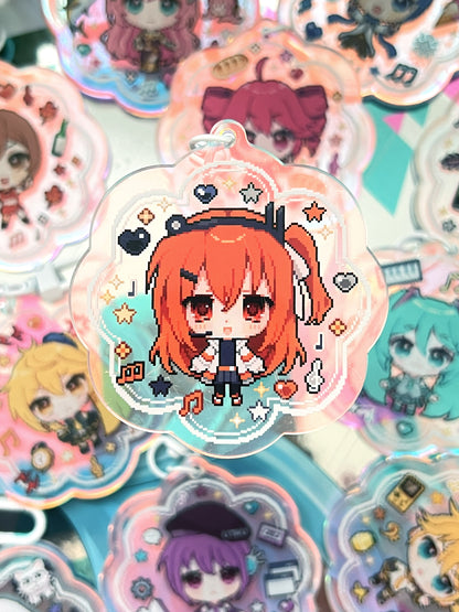 Virtual Singers Holographic Keychains