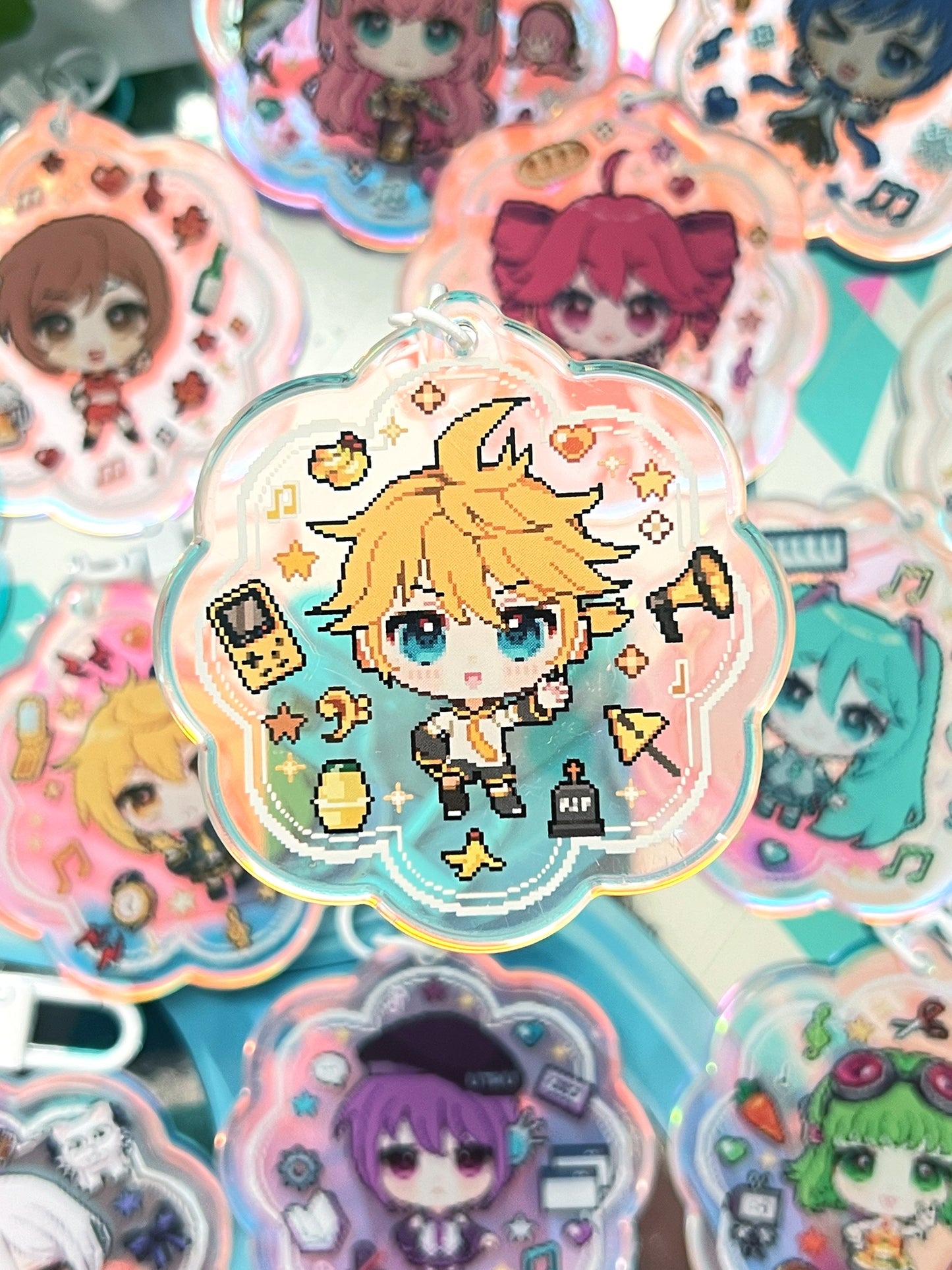 Virtual Singers Holographic Keychains
