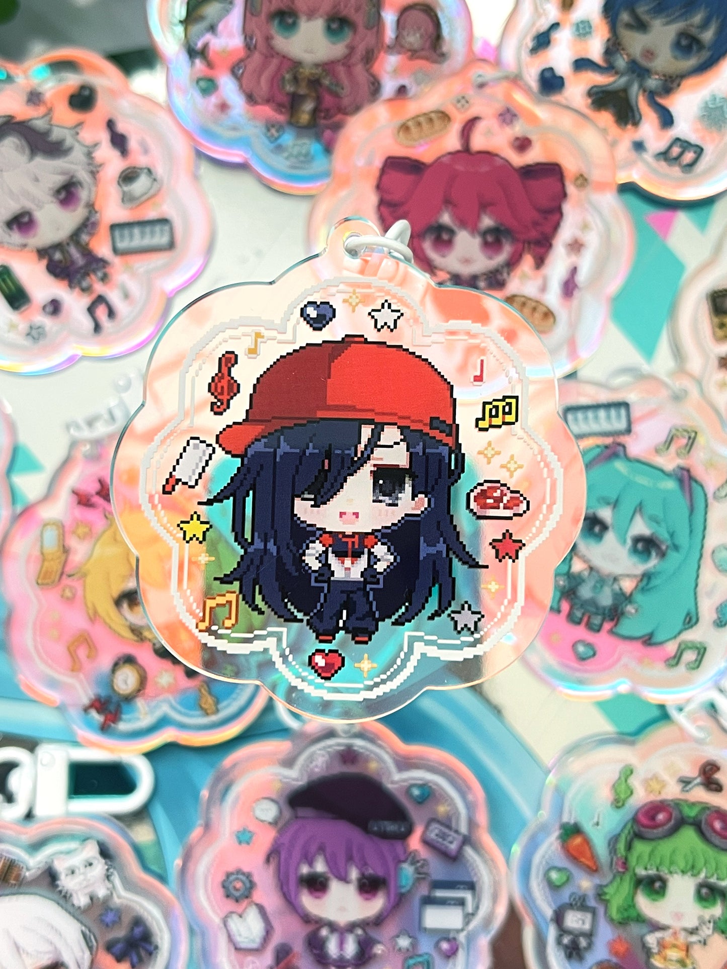 Virtual Singers Holographic Keychains