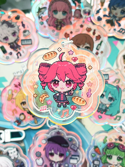 Virtual Singers Holographic Keychains