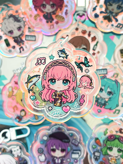 Virtual Singers Holographic Keychains