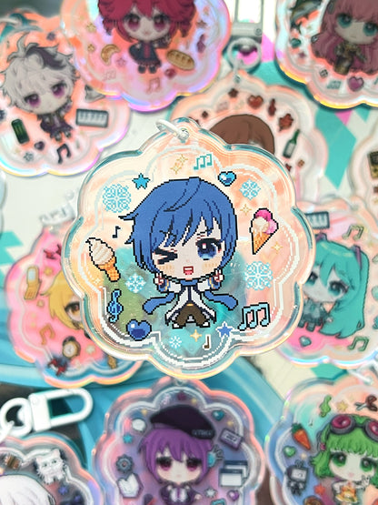 Virtual Singers Holographic Keychains