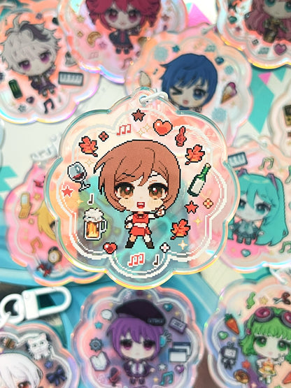 Virtual Singers Holographic Keychains
