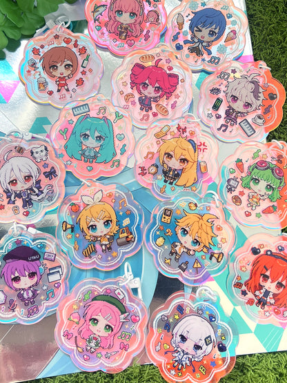 Virtual Singers Holographic Keychains