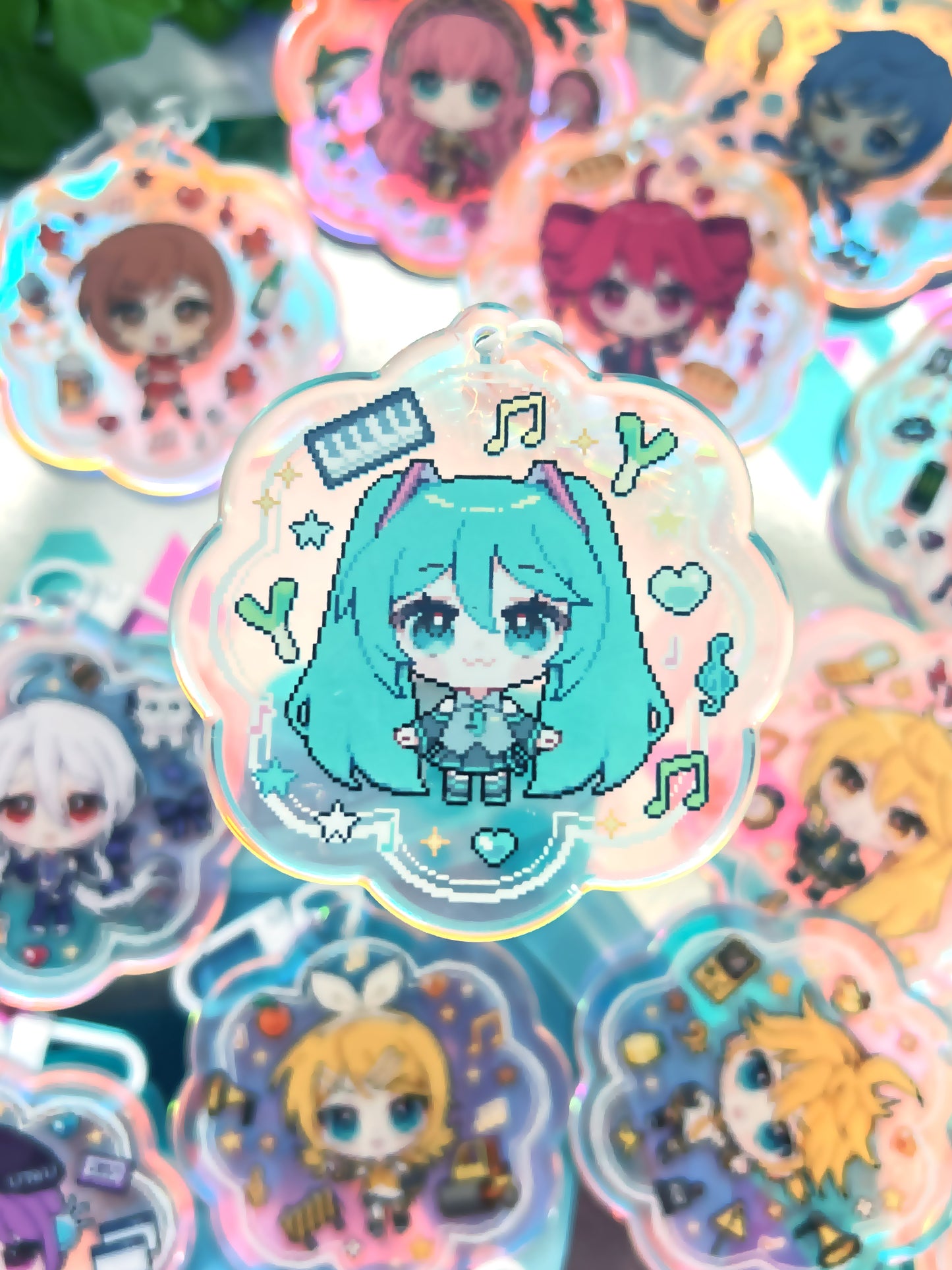 Virtual Singers Holographic Keychains