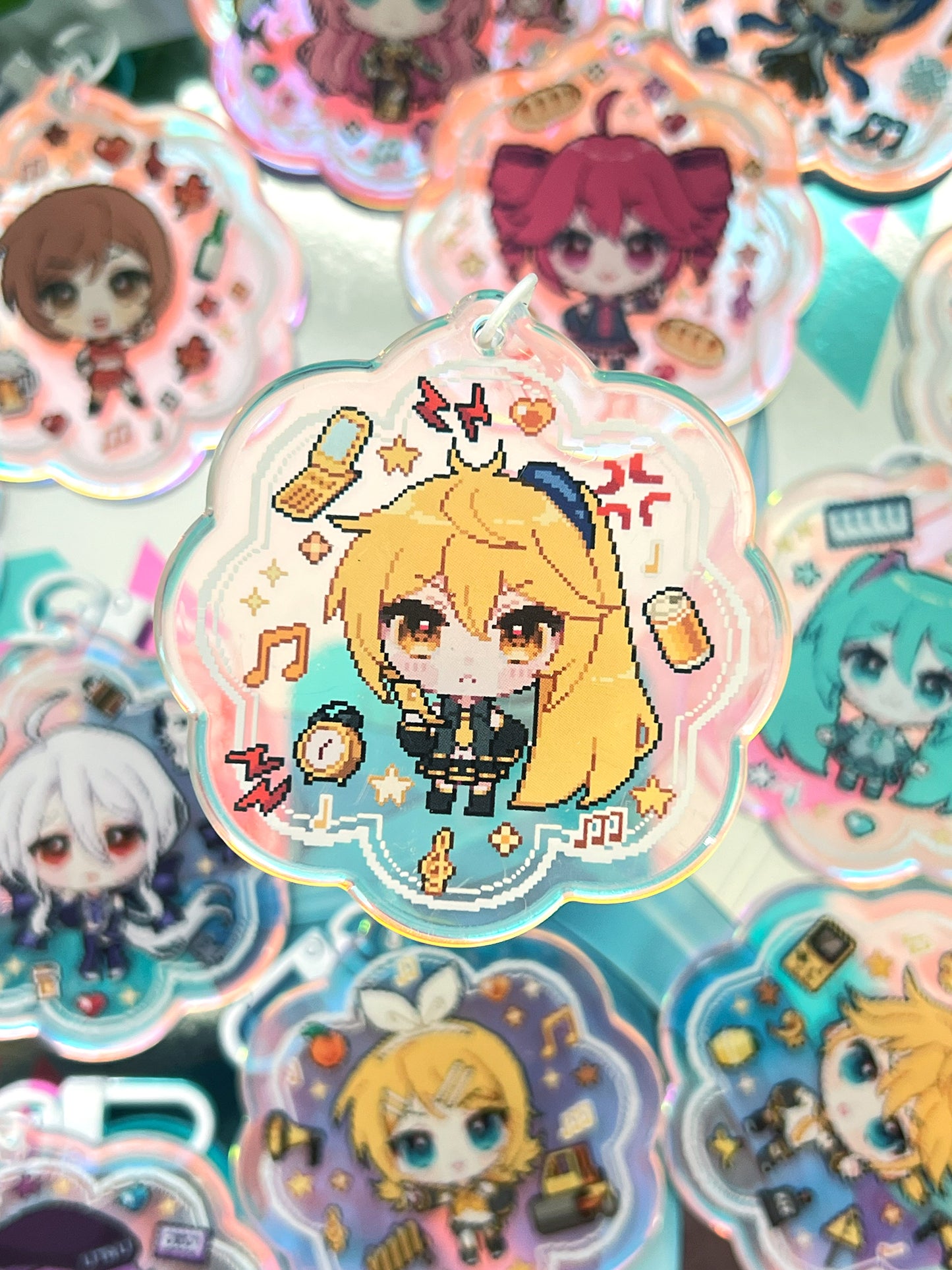 Virtual Singers Holographic Keychains