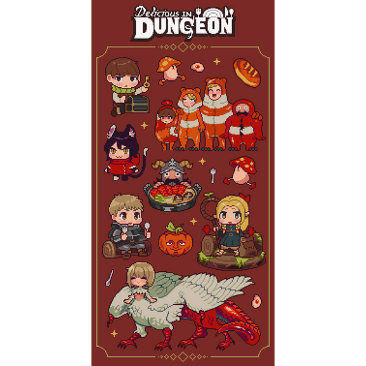 Dungeon Meshi sticker sheet