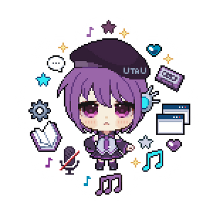 Clear pixel Vocaloid & UTAU sticker