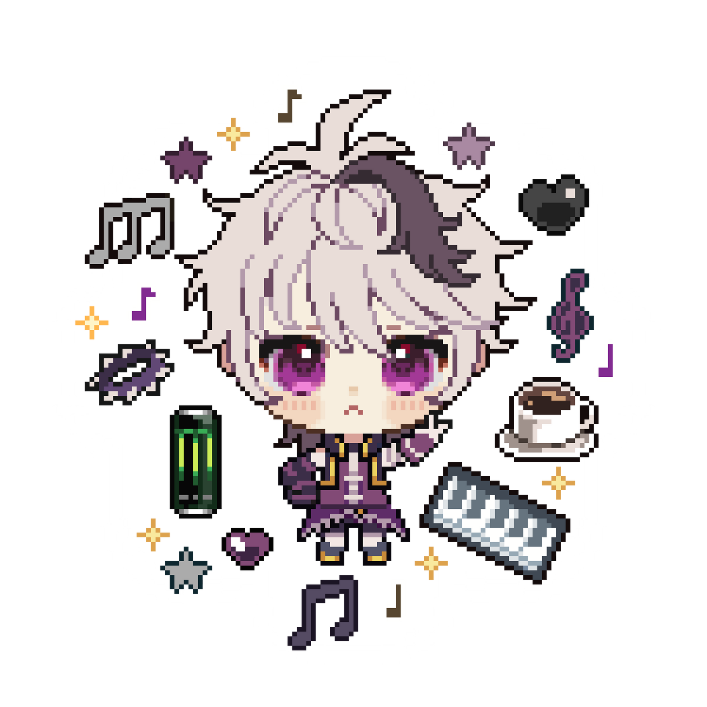 Clear pixel Vocaloid & UTAU sticker