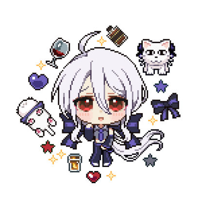 Clear pixel Vocaloid & UTAU sticker