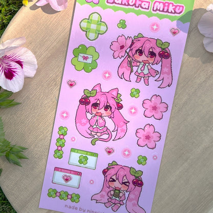 Sakura Miku sticker sheet