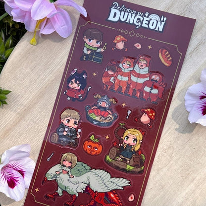 Dungeon Meshi sticker sheet