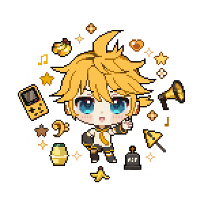 Clear pixel Vocaloid & UTAU sticker