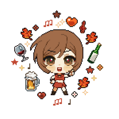 Clear pixel Vocaloid & UTAU sticker