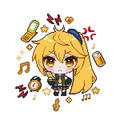 Clear pixel Vocaloid & UTAU sticker