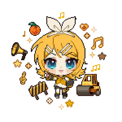 Clear pixel Vocaloid & UTAU sticker