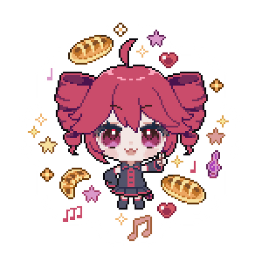 Clear pixel Vocaloid & UTAU sticker