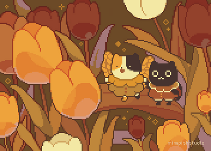 Autumn's Fairies - Pixel art A6 Print