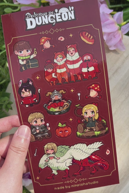 Dungeon Meshi sticker sheet