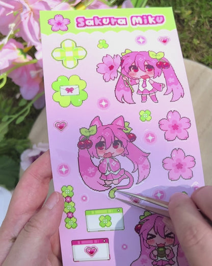 Sakura Miku sticker sheet